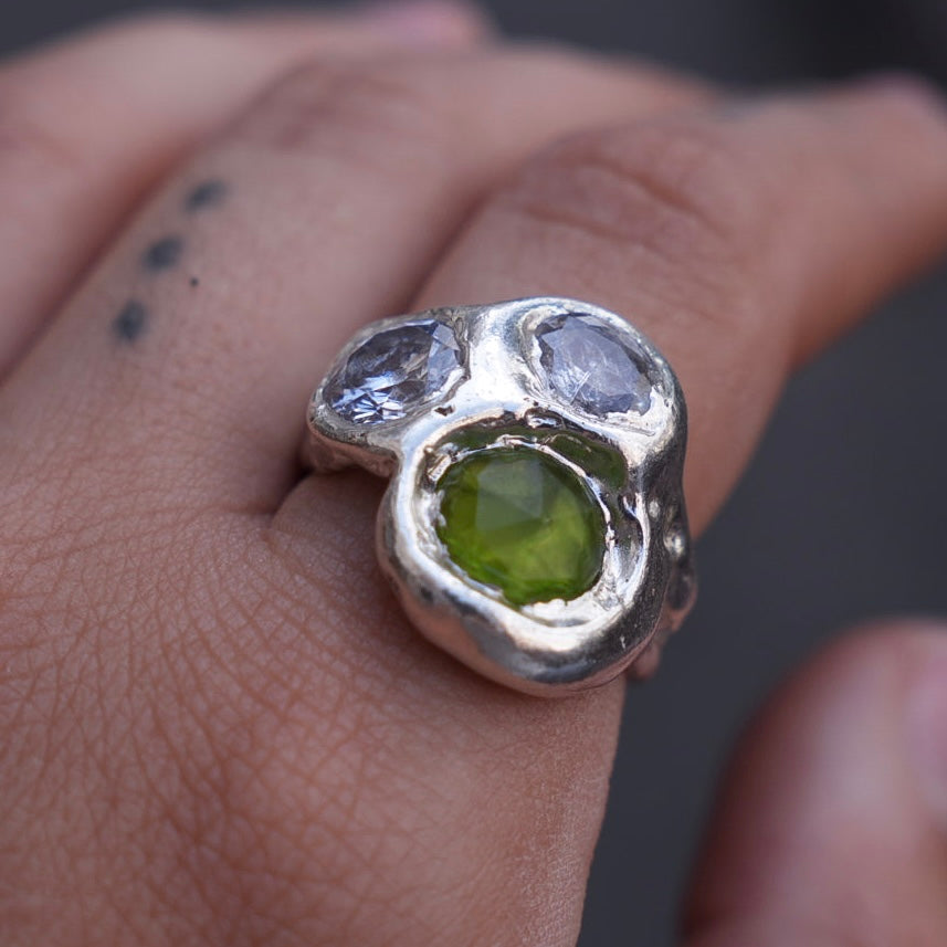 3 stones combo ring