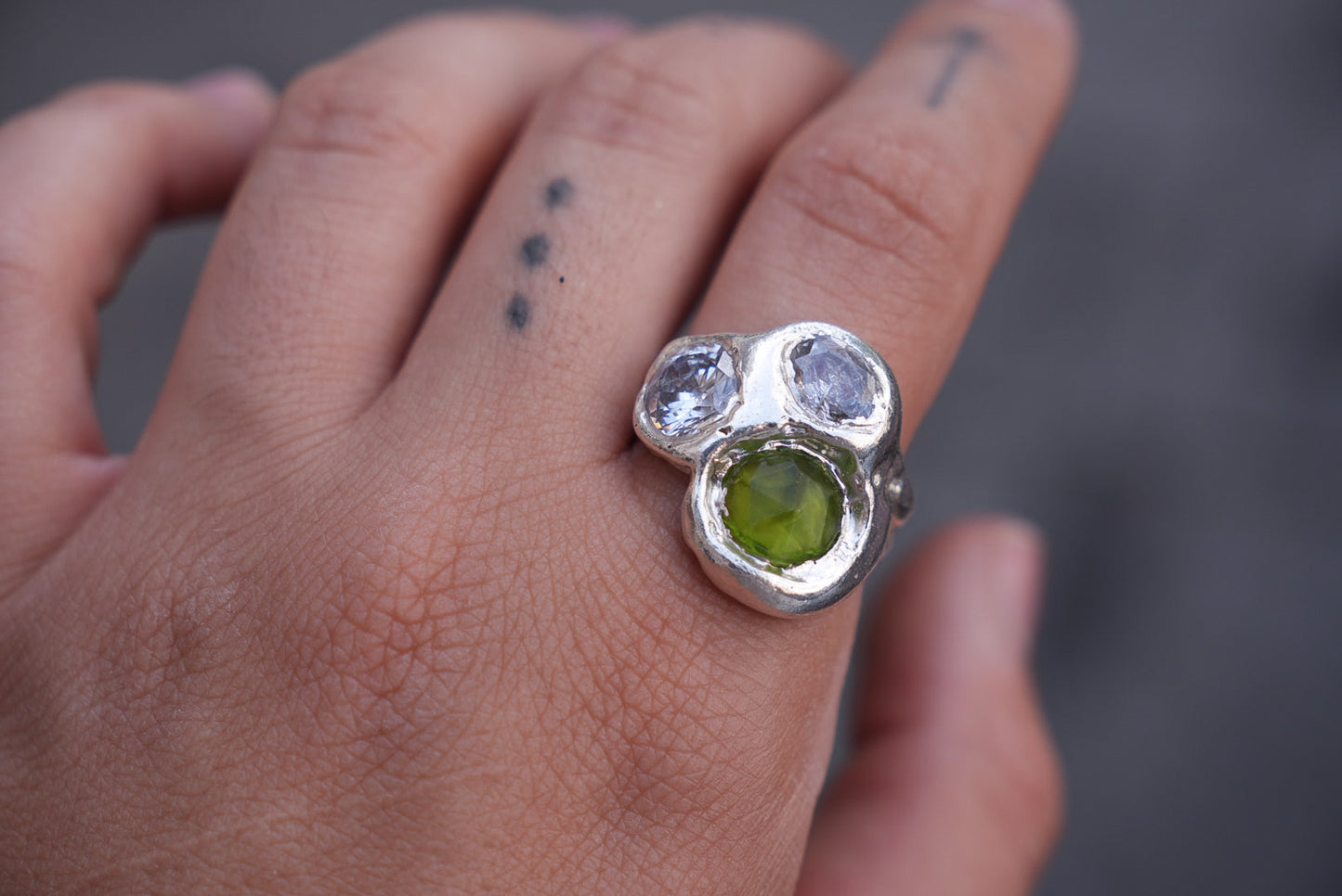 3 stones combo ring