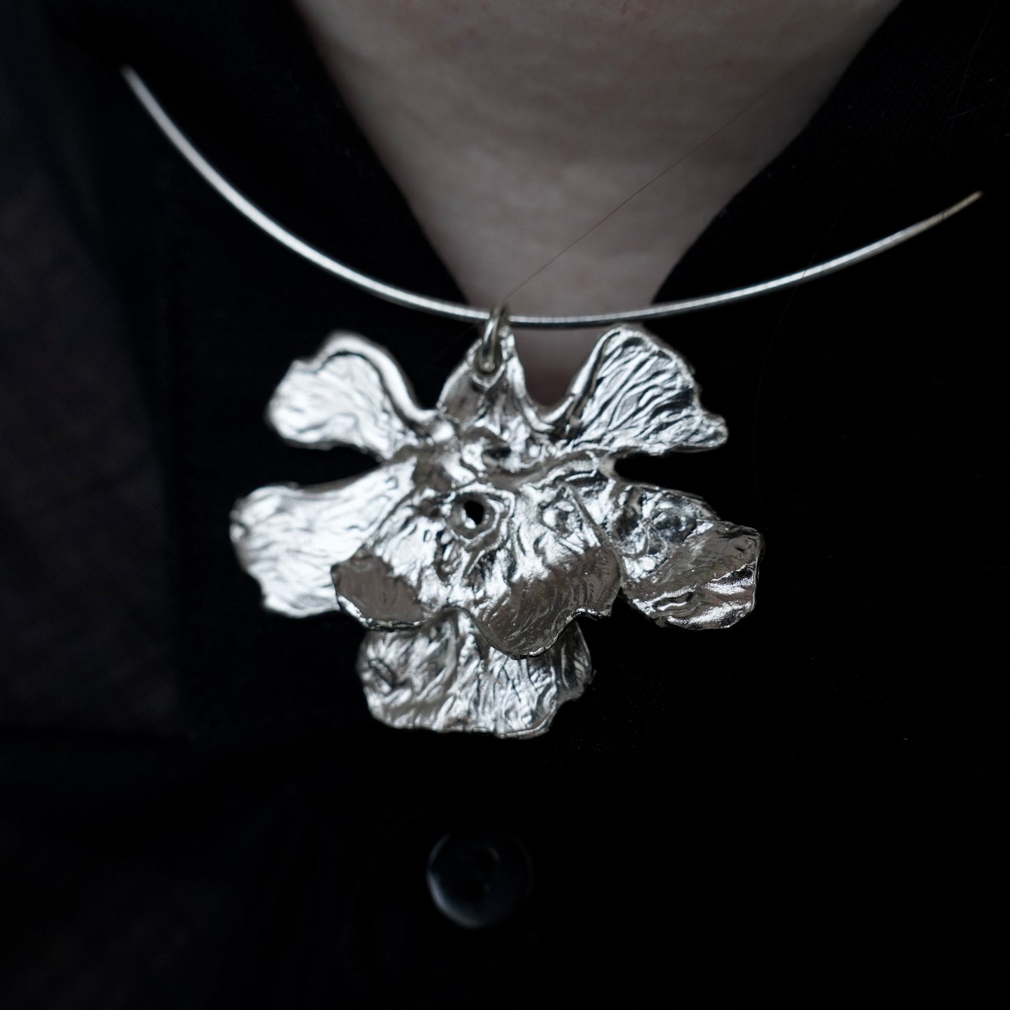 Abba Statement Necklace – Oversized Sculptural Pendant