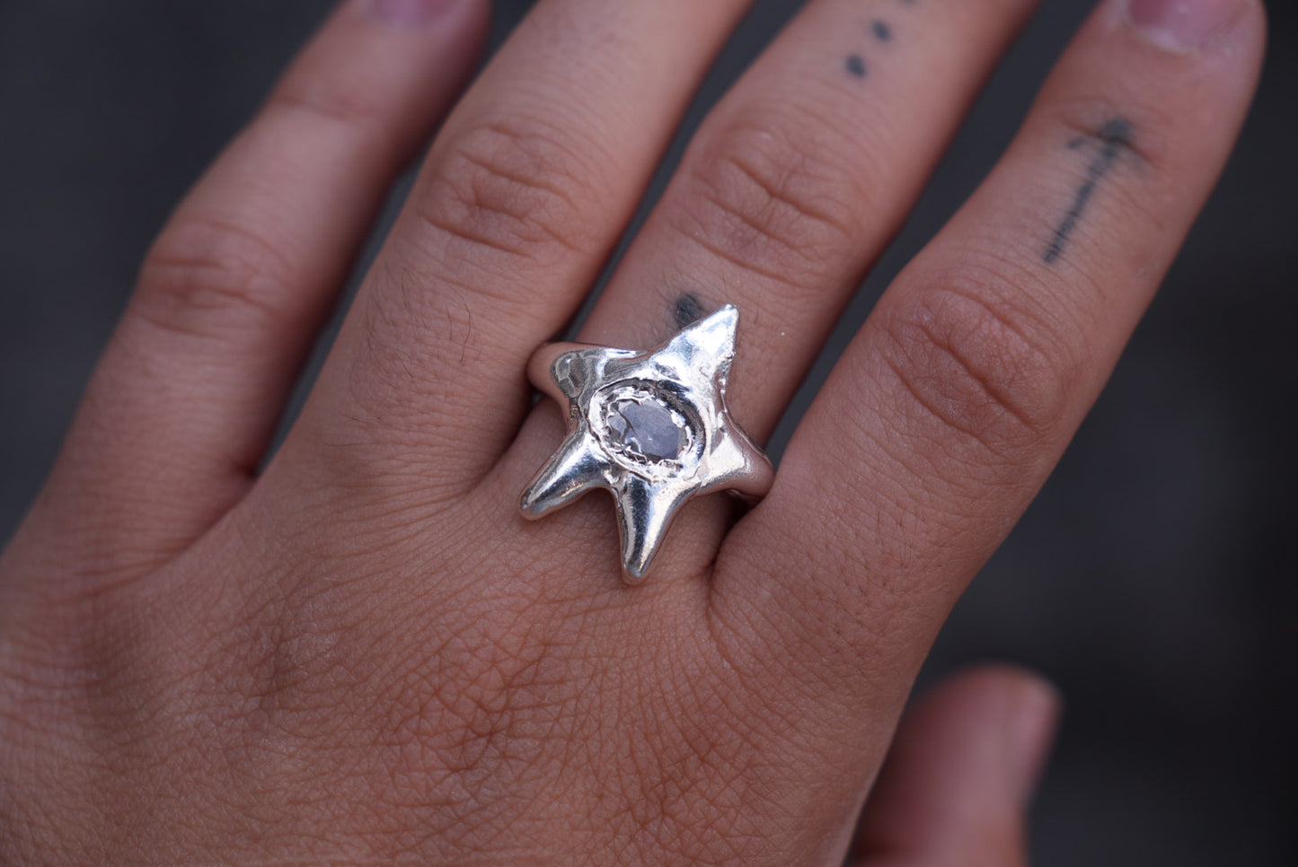 Star with a stone ring