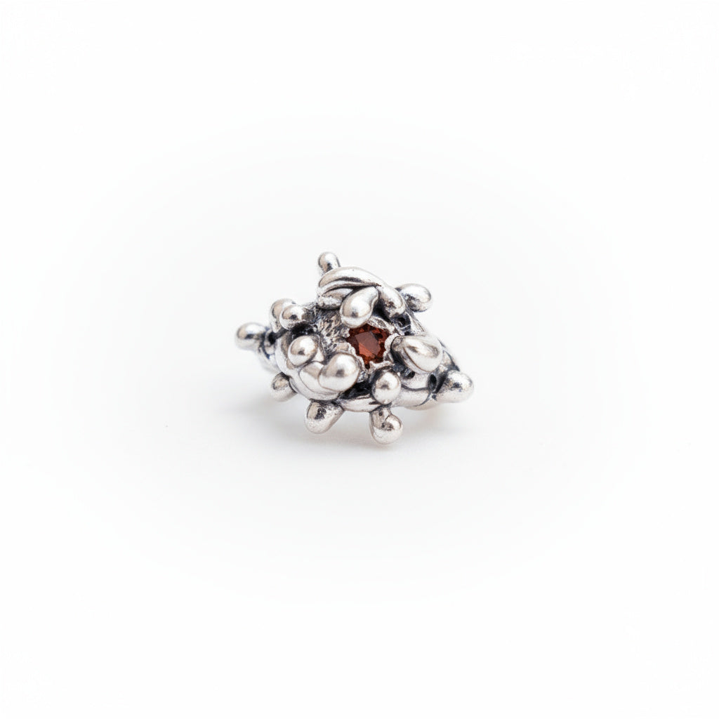 Dripping & red stone ring