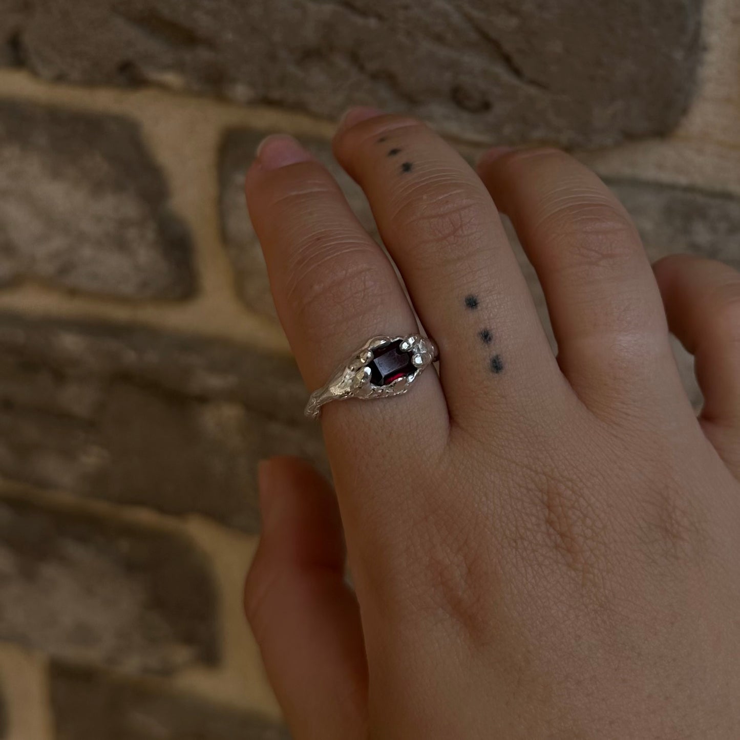 Torvi ring | Topaz\Citrine\Garnet stones