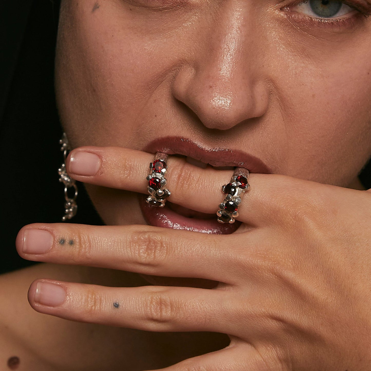 Louisa ring | Garnet Stone ring