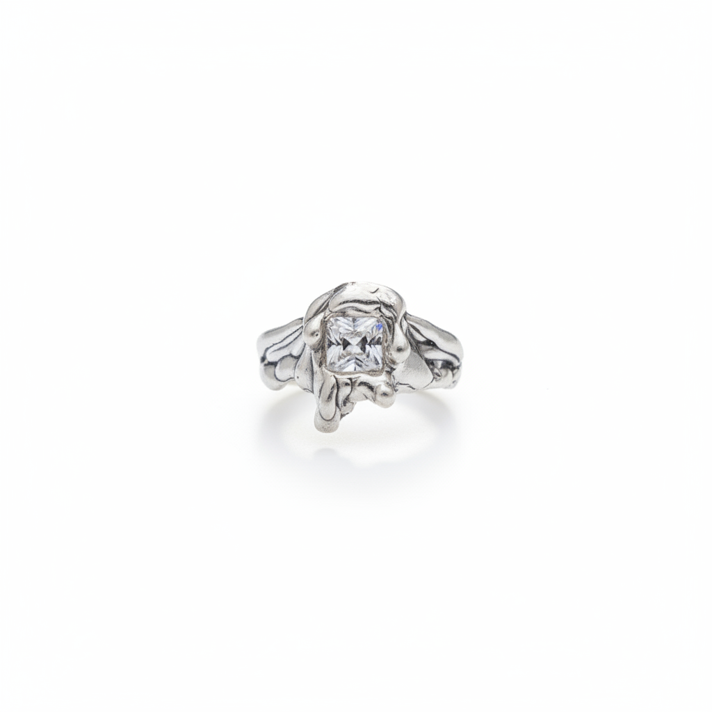 Square zircon ring