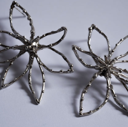 Huge flower earrings