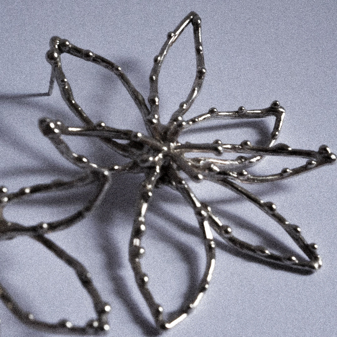 Huge flower earrings
