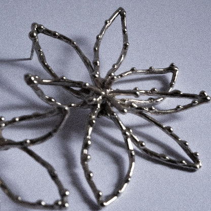 Huge flower earrings