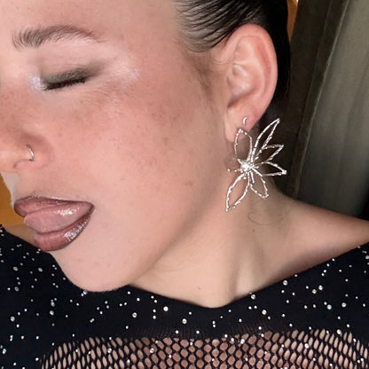 Huge flower earrings