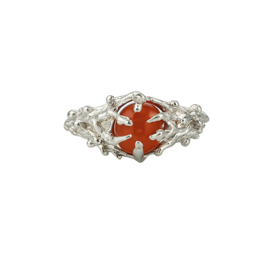 Orange Carnelian ring