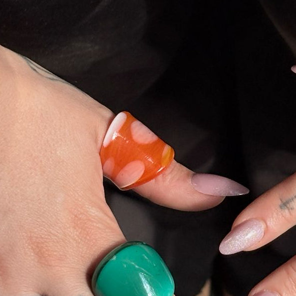 Orange Glass Ring