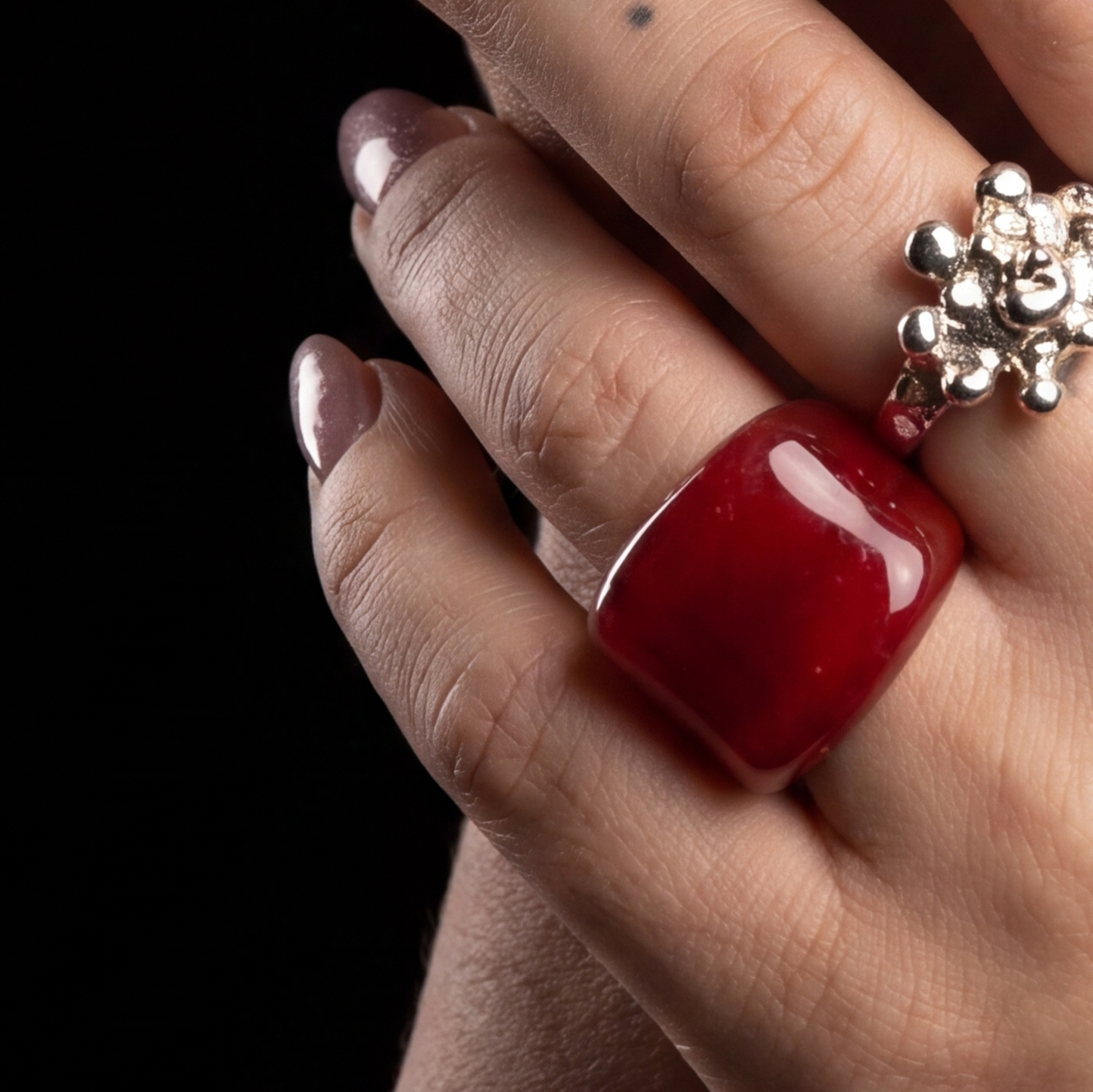 Red Glass Ring