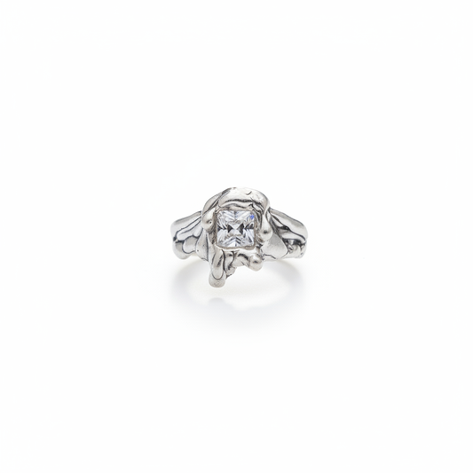 Square zircon ring